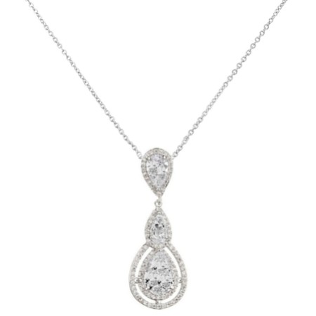 Alessandra Vintage Inspired Crystal Pendant Necklace