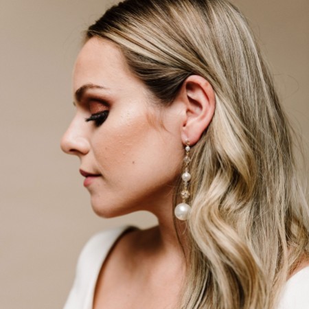Arianna Mira Chunky Pearl Long Drop Earrings ARE614