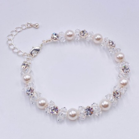 Arianna Pearl, Crystal and Diamante Bracelet