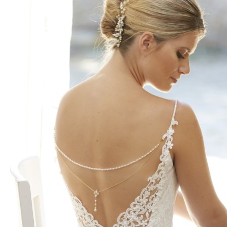 Arianna Seren Vintage Style Back Jewellery with Chain Drapes ARN112