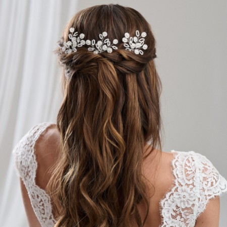 Arianna Set of 3 Floral Beaded and Pearl Hair Pins ARP754