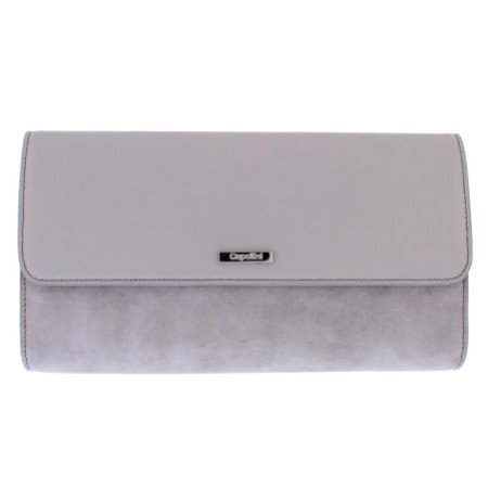 Capollini Grey Suede and Leather Clutch Bag