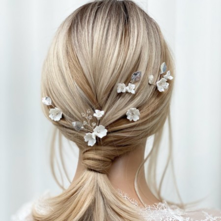 Blush Hairpiece Pearl Hairpin Pearl Hairpiece Single Hairpin Bridal HAYLEY Fresh Water Pearl Hairpin Hairpin Set Blush Hairpin