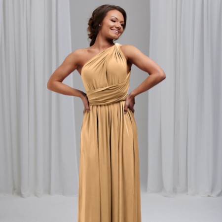 Emily Rose Gold Multiway Bridesmaid Dress (One Size)