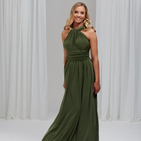 Emily Rose Olive Green Multiway Bridesmaid Dress (One Size)
