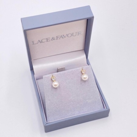 Evie Gold Dainty Pearl Stud Earrings