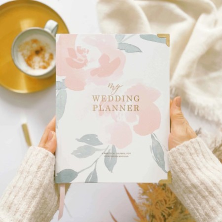Floral Luxury Wedding Planner Book with Gilded Edges