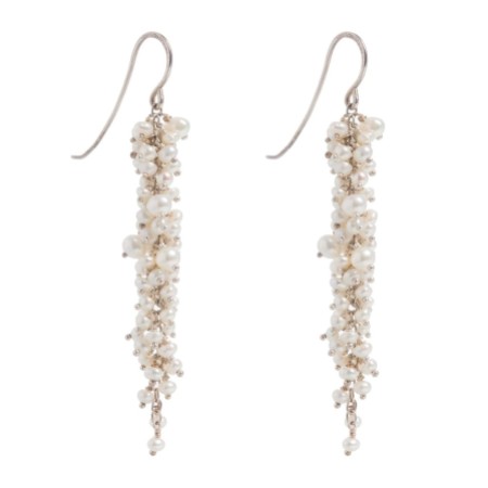 Freya Rose Delicate Silver Pearl Drop Earrings