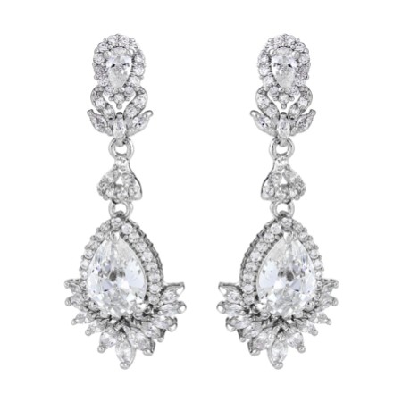 Great Gatsby Crystal Chandelier Wedding Earrings