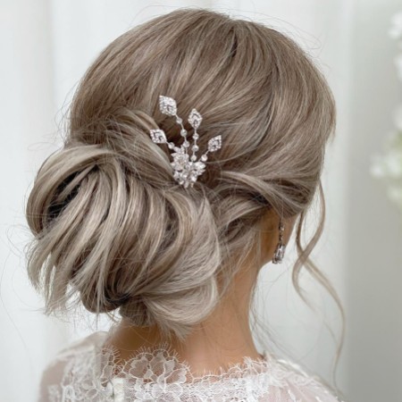 UK STOCK Beauty Bridal Wedding Bridesmaid Flower LeafPearl Pins Clips Hair BQP 