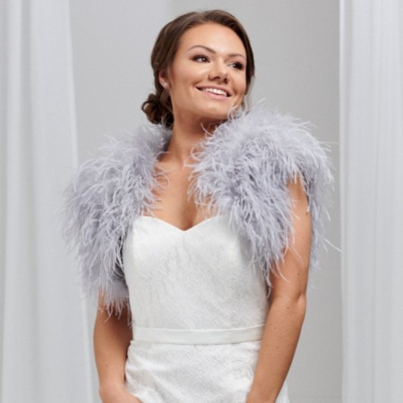 silver bridal jacket