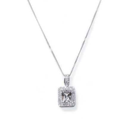 Ivory and Co Art Deco Crystal Pendant Necklace