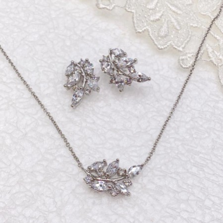 Ivory and Co Cypress Vine of Leaves Bridal Jewellery Set