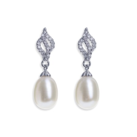Ivory and Co Lisbon Pearl Drop Wedding Earrings
