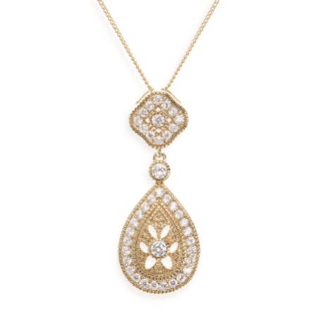 Ivory and Co Moonstruck Gold Crystal Pendant Necklace
