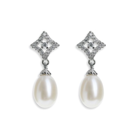 Ivory and Co Morocco Pearl Drop Wedding Earrings