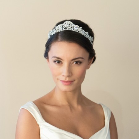 Ivory and Co Princess Mia Art Deco Crystal Embellished Wedding Tiara