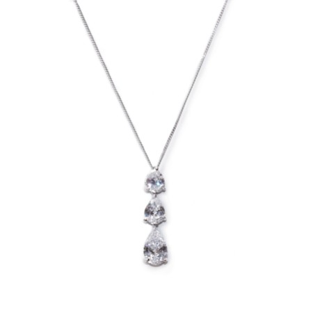 Ivory and Co Purity Teardrop Crystal Pendant Necklace