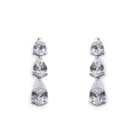 Ivory and Co Purity Teardrop Crystal Wedding Earrings