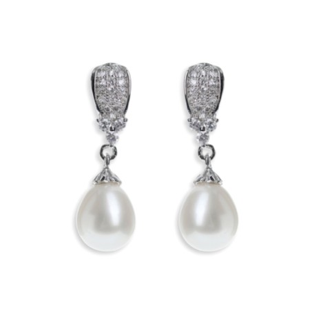 Ivory and Co Serrano Pearl Drop Wedding Earrings