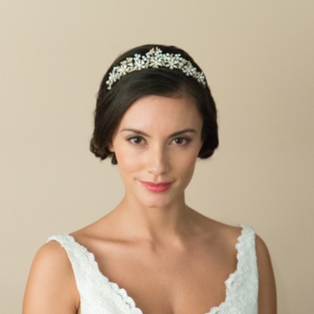 Ivory and Co Seville Golden Flowers and Leaves Bridal Tiara