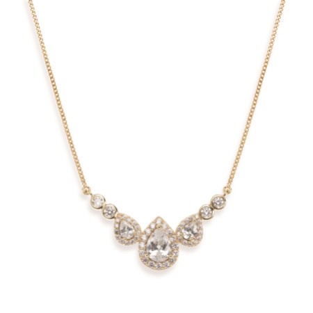 Ivory and Co Sorbonne Crystal Wedding Necklace (Gold)