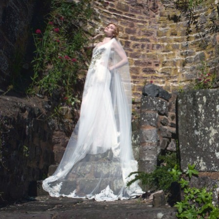Joyce Jackson Kensington Beaded Lace Chapel Length Veil