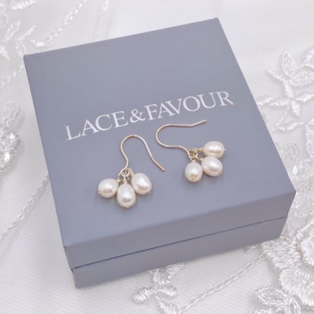 Kelani Freshwater Pearl Cluster Earrings