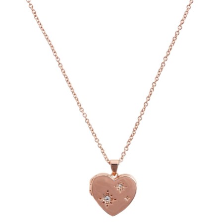 Olivia Burton Rose Gold North Star Locket Necklace