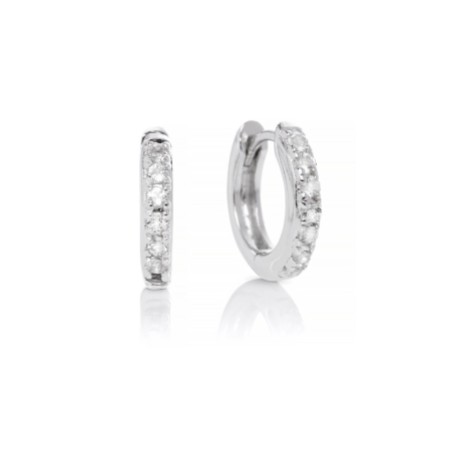 Olivia Burton Silver Crystal Huggie Hoop Earrings