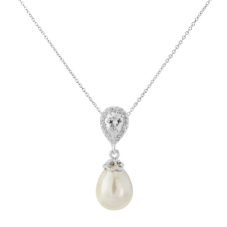 Paloma Teardrop Pearl Pendant Necklace