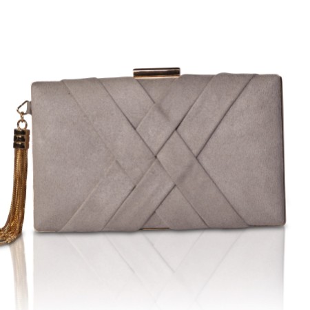 Perfect Bridal Anise Stone Suede Clutch Bag
