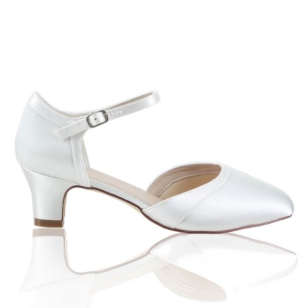 Perfect Bridal Ingrid Dyeable Ivory Satin Two Part Court Shoes