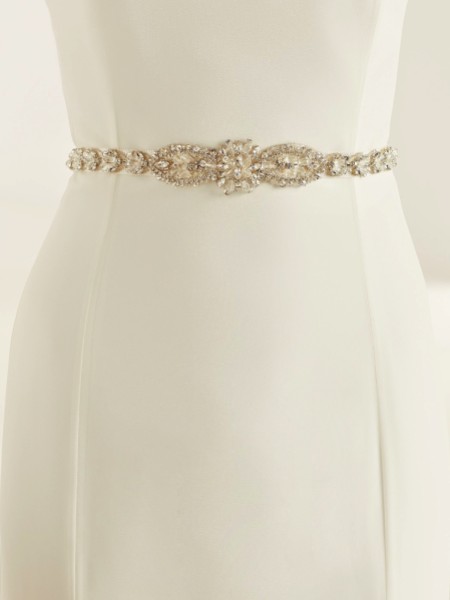 Bianco Vintage Inspired Crystal Embellished Wedding Belt