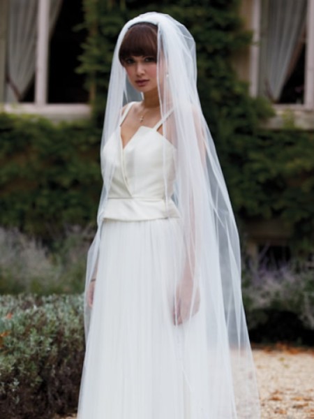 Joyce Jackson Zambia Single Tier Diamante Edge Veil