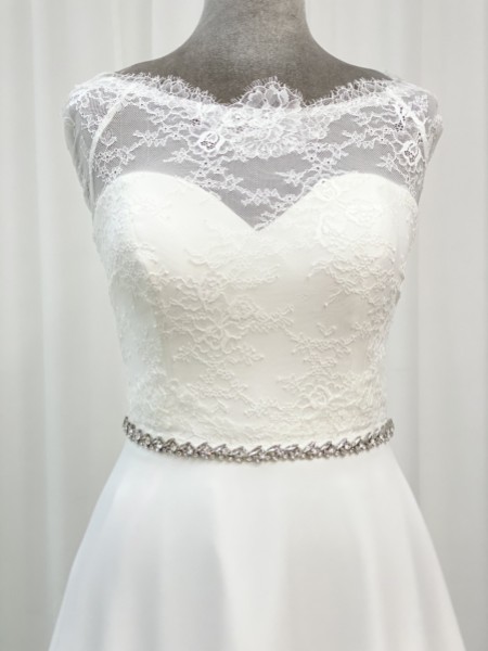 SWEETV Pearl Wedding Belt Beaded Bridal Belt Applique Bridesmaid Sash Belt for Women Dress & Gown 