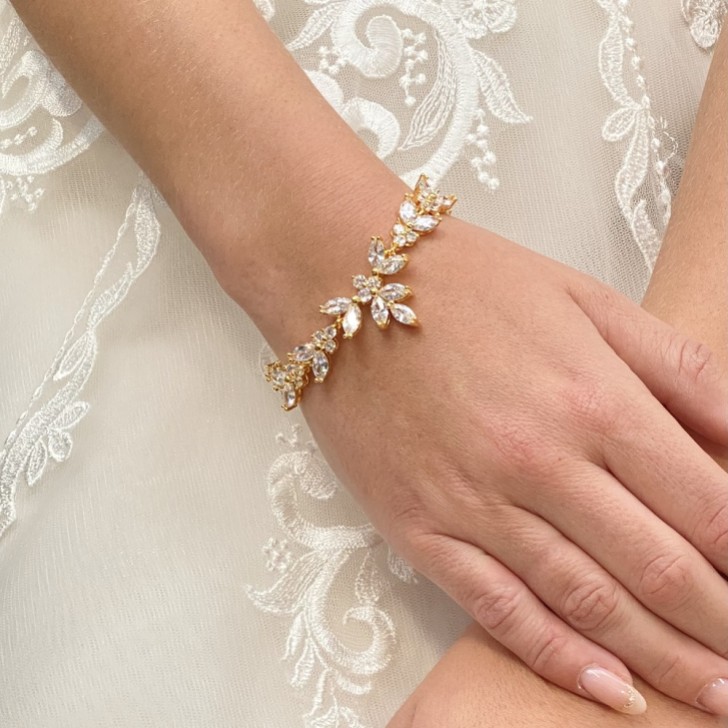 Adelaide Gold Vintage Inspired Crystal Bracelet