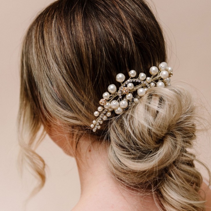 Arianna Peigne à cheveux Rhythm Chunky Pearl Wedding AR622