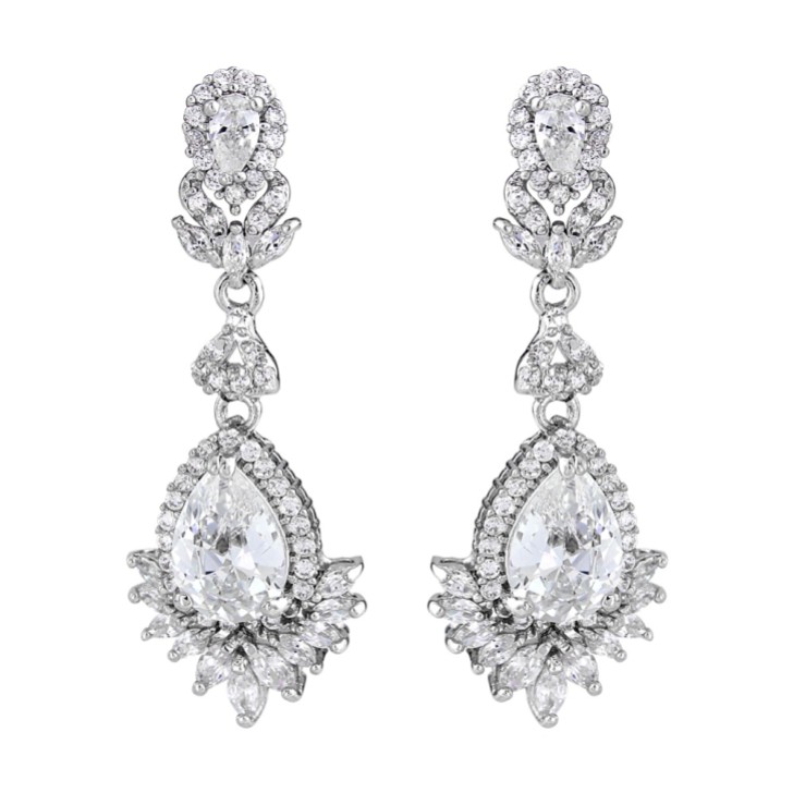 Boucles d'oreilles de mariage avec chandelier en cristal Great Gatsby