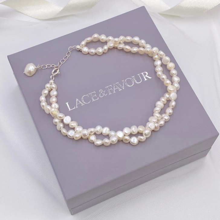 Bracciale Katarina con perle d'acqua dolce ritorte