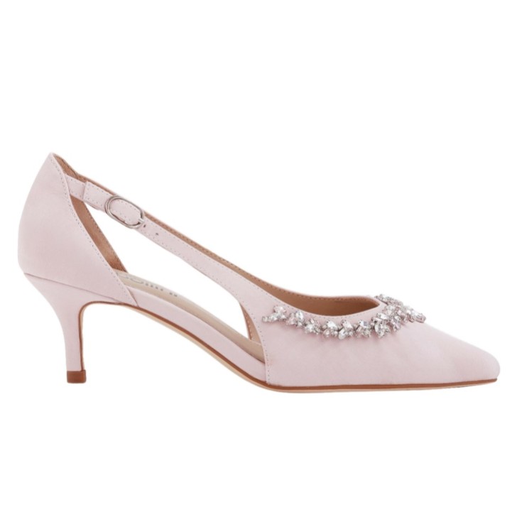 Capollini Escarpins à talons moyens en daim rose poudré Nysa Blush