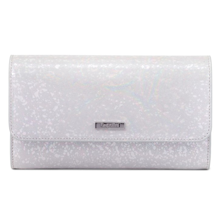 Capollini Pearlescent Leather Clutch Bag