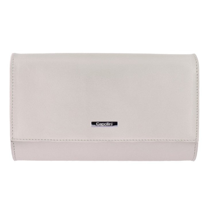 Capollini Pochette en cuir champagne