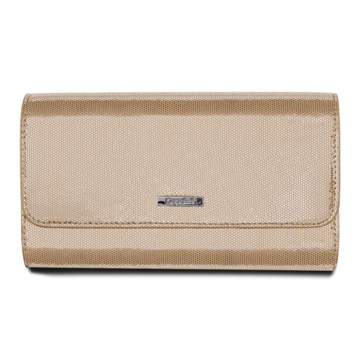 Capollini Pochette en cuir nubuck or Prosecco