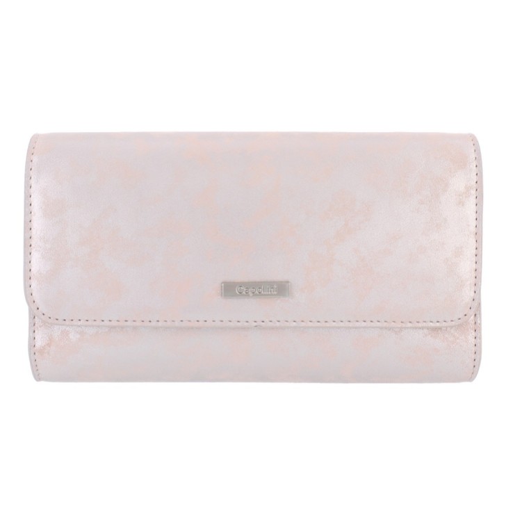 Capollini Pochette en cuir nubuck rose blush