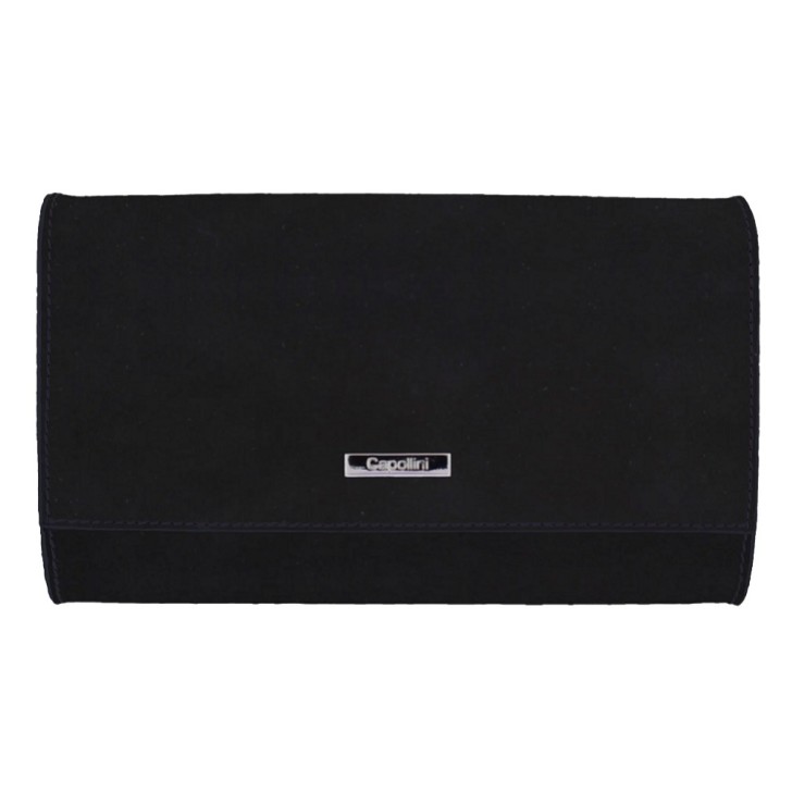 Capollini Pochette en daim noir