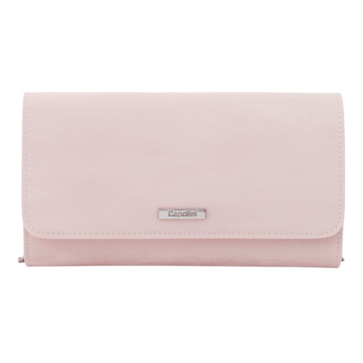 Capollini Rosa Wildleder-Clutch-Tasche