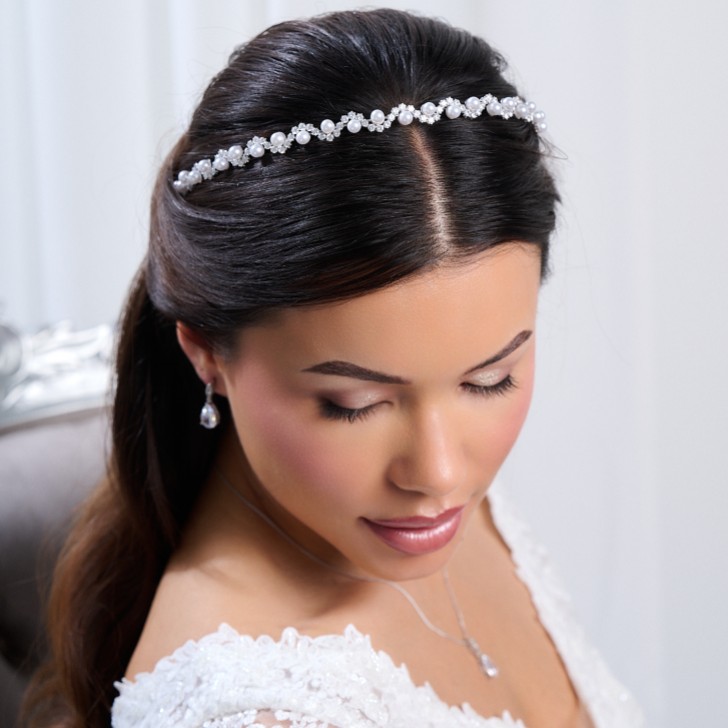 Capri Wavy Crystal and Pearl Headband