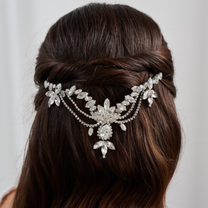 Chatsworth Statement Crystal Wedding Headpiece (Tête de mariage en cristal)