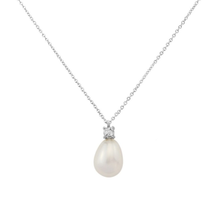 Collana con ciondolo di perle a goccia in argento Dolci